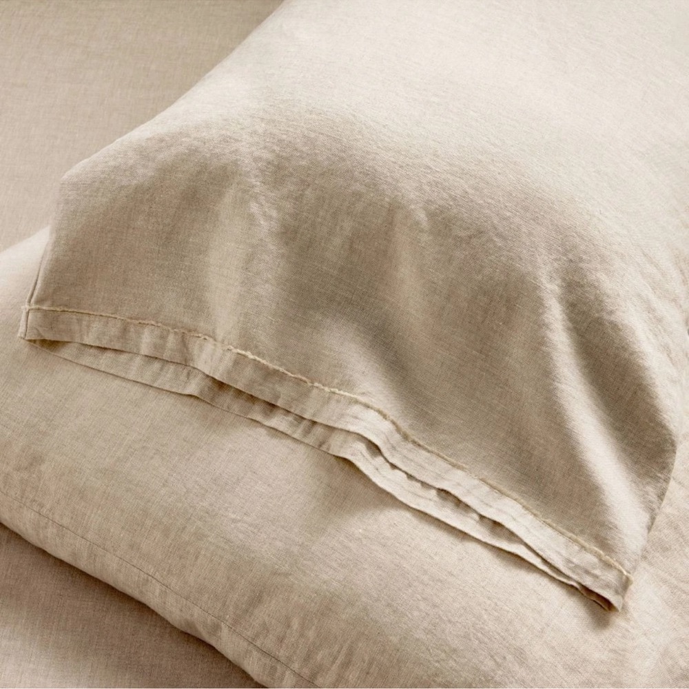 Casaluna CALIFORNIA KING 100% Linen 4pc Sheet Set Natural - BRAND NEW - Picture 6 of 7
